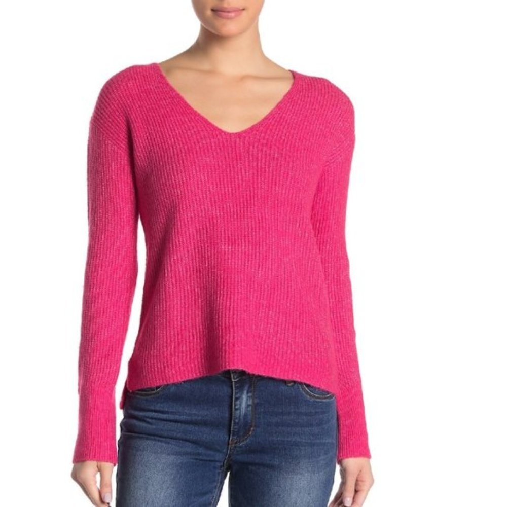 Free Press V-Neck Knit Sweater